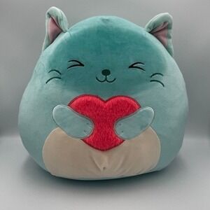 Squishmallows Sigrid Siamese‎ Cat Valentine Plush, 12 inches-Excellent Condition